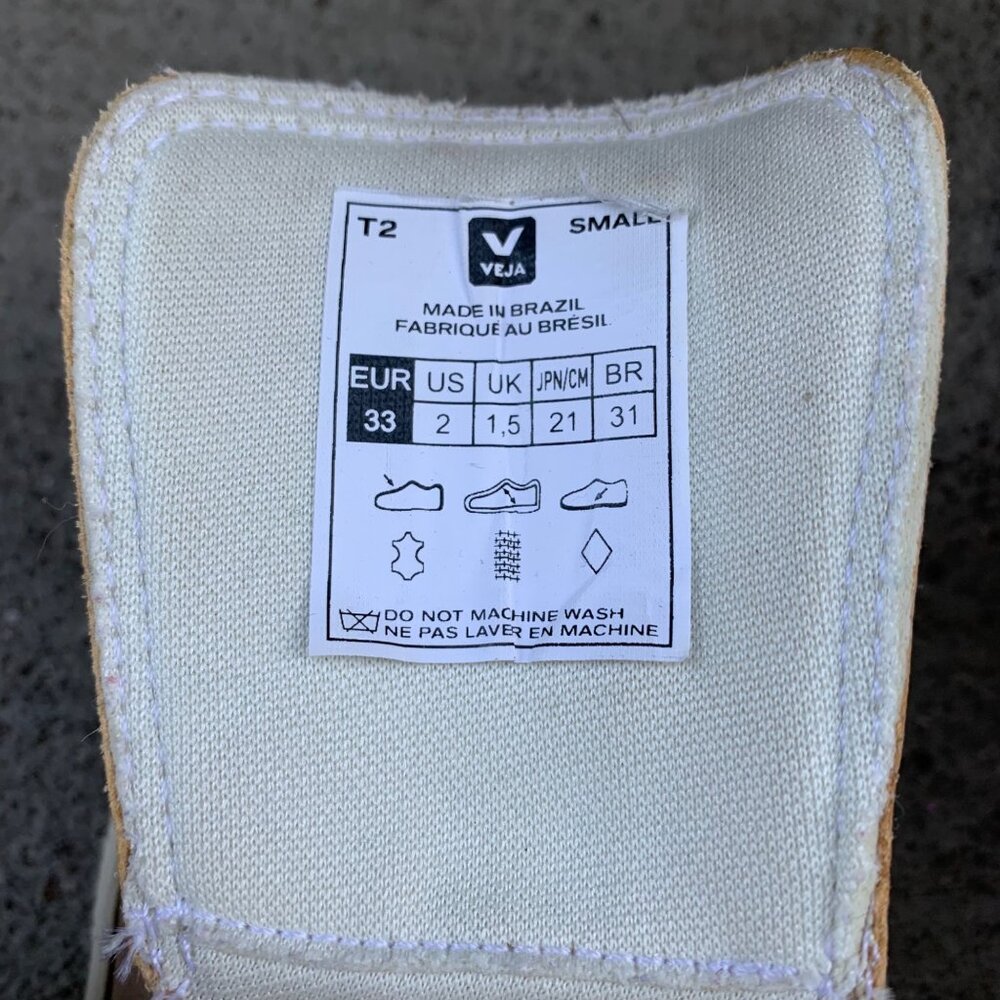 VEJA Gold Sneakers Girls US 2 Euro 33 Running Shoes Metallic Sneaker Velcro Shoe - Picture 9 of 12